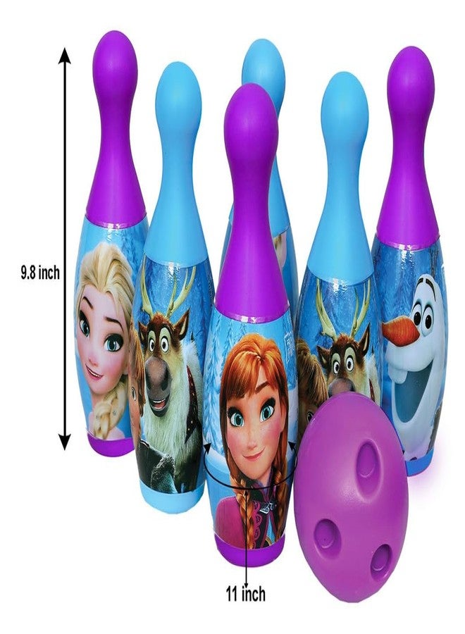 AHBHT 6 Pin 1 Ball Bowling Game Set Plastic Indoor and Outdoor Frozen Bowling Set for Kids (Multicolor) - Image 2